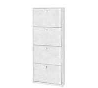 Armadio scarpiera slim per scarpe scarpiere 4 ante in legno bianco ossido scarpe