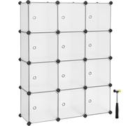 Armadio SONGMICS 12 cubi bianco organizzatore scarpe abiti libri