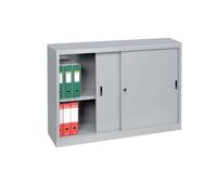 Armadio sopralzo in ferro ante scorrevoli e serratura cm.100x60x100h 1 ripiano p