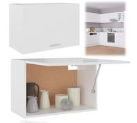 Armadio Sospeso Bianco, Pensile Cucina Sospeso, 60 x 31 x 40 cm (L x P x A), Pensile da Cucina in Legno, Mobile Bagno Sospeso, Capacità di Carico Massima (totale) 60 kg