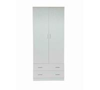 ARMADIO SPACE 2+2C BIANCO FRASSINO CM 80X52X190
