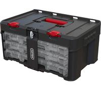 Armadio spogliatoio 6 scomparti 185×90×45 cm antracite effetto legno Jan Nowak