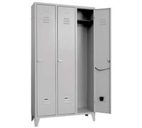 Armadio Spogliatoio Montato Prometal Vern Grigio Posti 3 H.mm 1795 mm