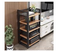 Armadio stereo HiFi su ruote, resistente, a 3/4/5 ripiani, per piccoli spazi, perfetto per altoparlanti, lettori DVD e sistemi audio domestici in soggiorno e camera da letto