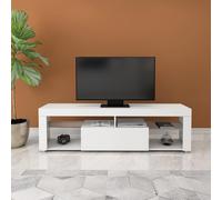 Mobile porta TV armadio basso bianco multimedia intrattenimento 140x51x35cm