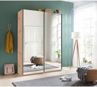 Composad | Armadio della Linea SYSTEMA, Armadio a 2 Ante Scorrevoli con Ante a Specchio, Camera da letto, (LxAxP) 150x223x67 cm, Colore Rovere Oak Mielato, Made in Italy
