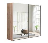 Composad | Armadio della Linea SYSTEMA, Armadio a 2 Ante Scorrevoli con Ante a Specchio, Camera da letto, (LxAxP) 250x223x67 cm, Colore Rovere Oak Mielato, Made in Italy
