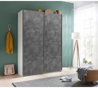 Composad | Armadio della Linea SYSTEMA, Armadio a 2 Ante Scorrevoli, Camera da Letto, (LxAxP) 150x223x67 cm, Colore Bianco e Grigio Tadao, Made in Italy