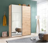 Composad | Armadio della Linea SYSTEMA, Armadio a 2 Ante Scorrevoli con Ante a Specchio, Camera da letto, (LxAxP) 150x223x67 cm, Colore Rovere Oak Mielato, Made in Italy