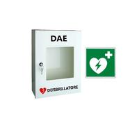 Armadio teca universale per defibrillatore+cartello segnalaletico DAE