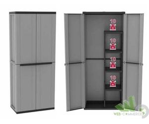 ARMADIO TERRY 2ANTE 68X37X164H PORTASCOPE SCAFFALE 4P J-LINE 368 MOBILE RESINA