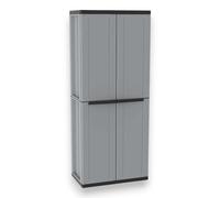 Armadio tuttopiani 68x37xH164 cm in resina da esterno con 4 ripiani e 2 ante J-Line 268 Terry