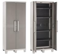 Armadio tuttopiani lucchettabile in resina a 2 ante e 4 ripiani regolabili Urban XL Toomax