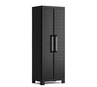 Armadio tuttopiani nero per esterno armadietto da giardino H182x65x45 cm