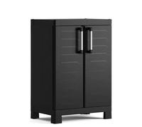 Armadio tuttopiani nero per esterno armadietto da giardino H97x65x45 cm