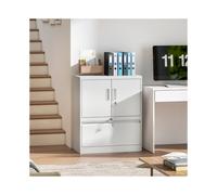 Armadio ufficio in acciaio con 2 ante cassaforte scaffali regolabili capacitÃ 70 kg colore bianco misura 170x80x45 cm