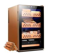 Armadio umidificatore per sigari per 300-400 sigari con rivestimento in cedro spagnolo, porta magnetica a chiusura ermetica, 3+1 cassetti di grande capacità, con controlli della temperatura di raffr