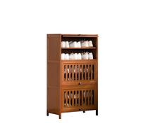 Armadio versatile in legno Credenza e scarpiera, elegante finitura marrone, 106 x 60 x 32 cm, ideale per l'organizzazione domestica e per risparmiare spazio