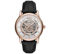 Emporio Armani Orologio Uomo, movimento automatico, cassa in acciaio inossidabile oro rosa 43 mm con cinturino in pelle, AR60007