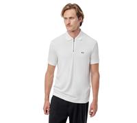 Armani Exchange 3D Embroidered Logo Half Silver Zip Polo Uomo (Pacco da 1)