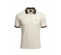 Armani Exchange 3D Embroidered Logo Multicolor Collar Polo, Crema, S Uomo