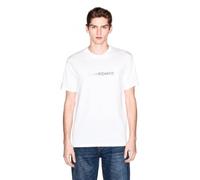 Armani Exchange 3D Embroidered Multicolor Logo T-Shirt, Bianco Sporco, XS Uomo