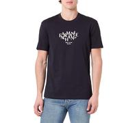 Armani Exchange 3D Printed Front Logo Plain T-Shirt, Navy Scuro, S Uomo