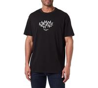 Armani Exchange - T-shirt in cotone a maniche corte e girocollo - - Tops - Uomo - Nero - S