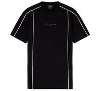 Armani Exchange 3D Printed Logo Front Back Stripes T-Shirt, Nero, XS Uomo