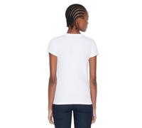 Armani Exchange - T-Shirt Slim Fit in Jersey di Cotone - - Tops - Donna - Bianco - L