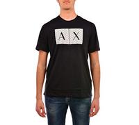 Armani Exchange Uomo T-shirt grafica sottile, Blu