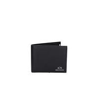 Armani Exchange A|X ARMANI EXCHANGE Armani Exchange Logo Smooth Leather Trifold W/Coin Pocket Wallet Black