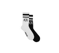 Armani Exchange A|X Calzini in Spugna Nero/Bianco 00121, Taglia Unica