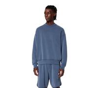 Armani Exchange A|X Felpa Girocollo da Uomo in Cotone Modal con Logo Impresso, Blu Avio, Small