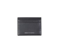Armani Exchange A|X Men's 100% real leather gift set with credit card holder and key holder, Black