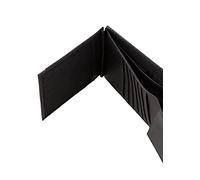 Armani Exchange A|X Plate Logo Saffiano Pelle Trifold W/Coin Pocket Wallet Nero