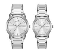 Armani Exchange A|X - Set di orologi da uomo a tre lancette in acciaio inox