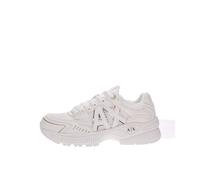 Armani Exchange A|X Women's Speed, Mesh And Gold Details, Sneaker, off White + Pale Gold, 39