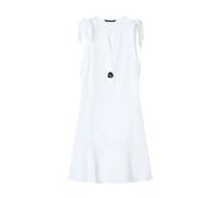 Armani Exchange - Abito Corto in Popeline di Lino con Bottoni e Fiocchi - - Dresses - Donna - Bianco - S