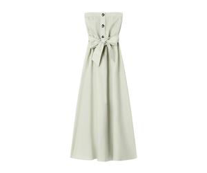Armani Exchange - Abito Lungo in Popeline di Lino - - Dresses - Donna - Verde - M
