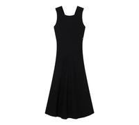 Armani Exchange - Abito midi in twill con dettaglio dorato sulla schiena - - Dresses - Donna - Nero - L