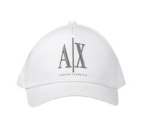 Armani Exchange, ,Accessories ,Uomo ,Bianco ,ONE SIZE Cappellino da Baseball in Cotone Bianco con Cinturino Regolabile