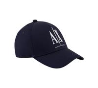 Armani Exchange, ,Accessories ,Uomo ,Nero ,ONE SIZE Cappellino in Cotone Stampato con Fibbia