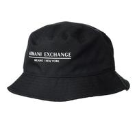 Armani Exchange, ,Accessories ,Uomo ,Nero ,ONE SIZE Milano/New York Logo Bucket Hat