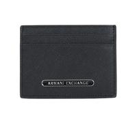 Armani Exchange Essential, Back Embossed Monogram, Front Lettering Logo Plate, Accessorio da Viaggio-Porta Carte da Uomo, Nero, Taglia Unica