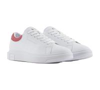 Armani Exchange ActionLeather,sidelogo,Laceup, Scarpe da Ginnastica Uomo, OP.White+Cardinal, 42 EU