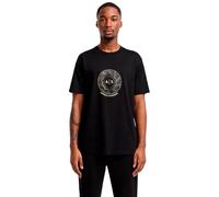 Armani Exchange Aix - T-Shirt da Uomo con Logo Circle Stud Standard, Nero, XL/XXL