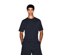 Armani Exchange Men's Essential, all Over Logo, Regular Fit, Nero, XS, Nero/Nero Allover, XS