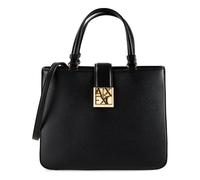 Armani Exchange Amy, Sustainable, Gold Logo Plate, Borsa Tote M Donna, Nero, Taglia Unica