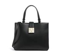 Armani Exchange Amy, Sustainable, Gold Logo Plate, Borsa Tote M Donna, Nero, Taglia Unica
